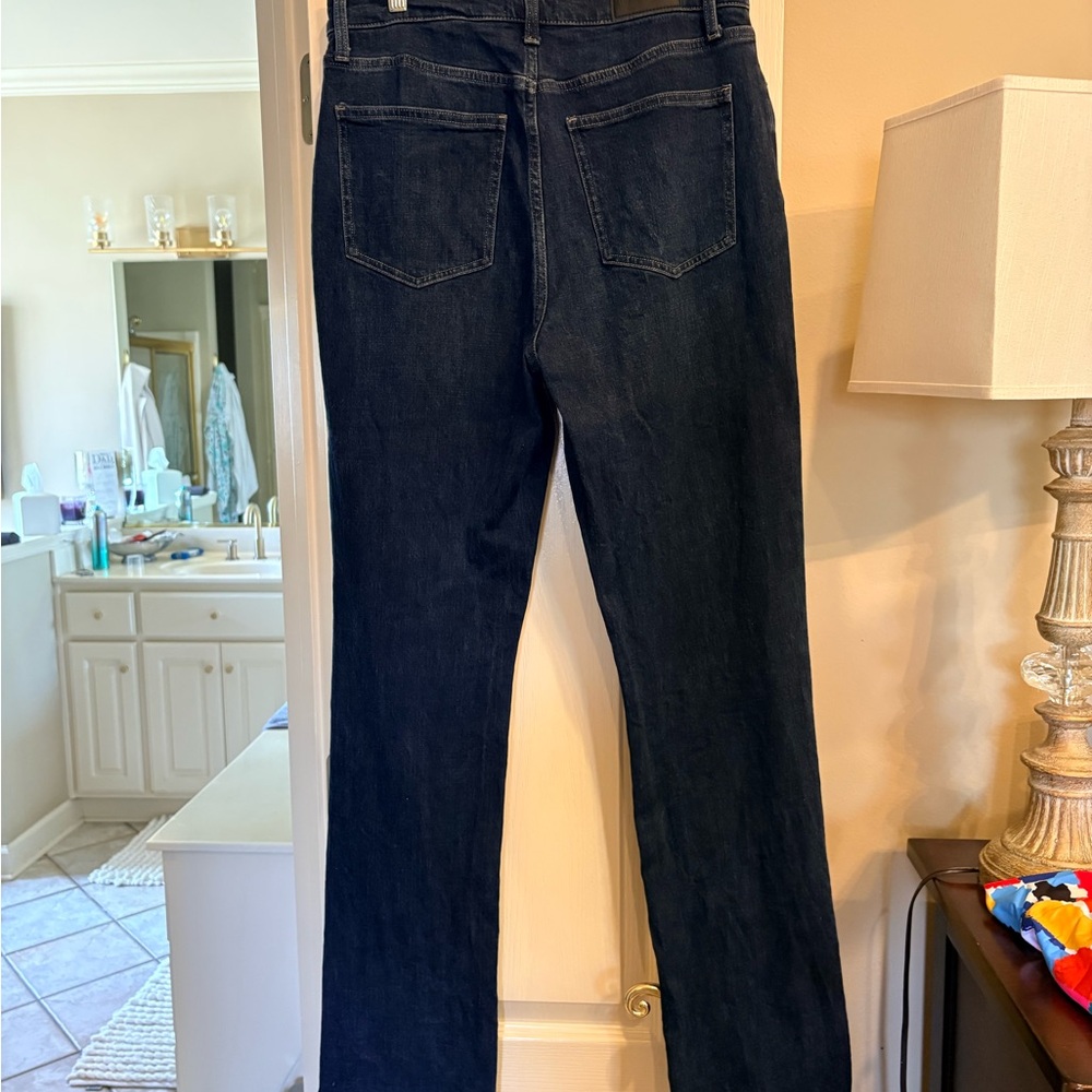 pistola Black Straight-Leg Jeans with Light Neutral Nails
